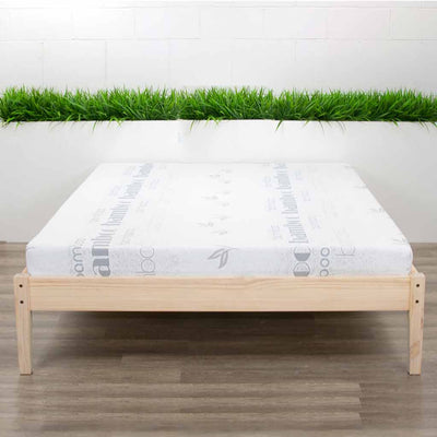 Queen Resilience Mattress on Bed Frame